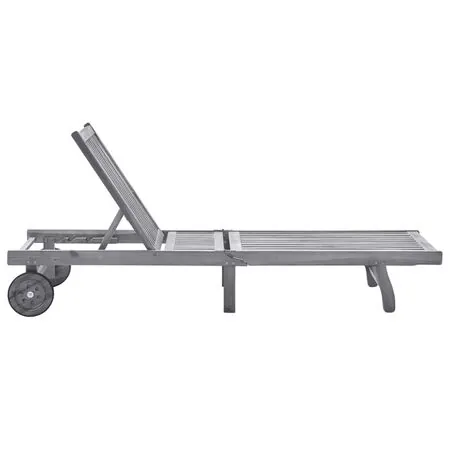  Șezlong de plajă, lemn masiv de acacia
