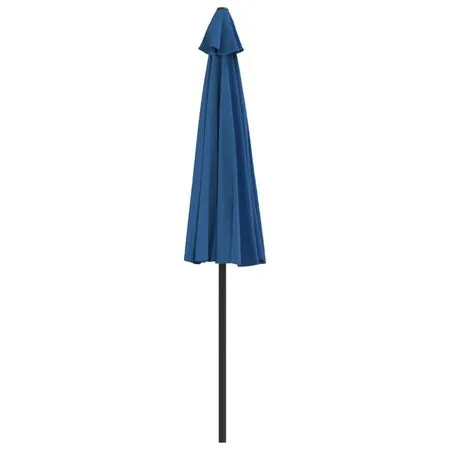  Umbrelă balcon tijă aluminiu albastru 270x144x222cm, semirotund