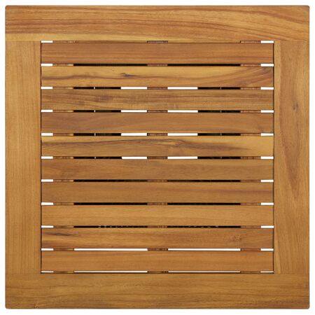  Masă de bar, negru, 60x60x110 cm, poliratan/lemn masiv acacia
