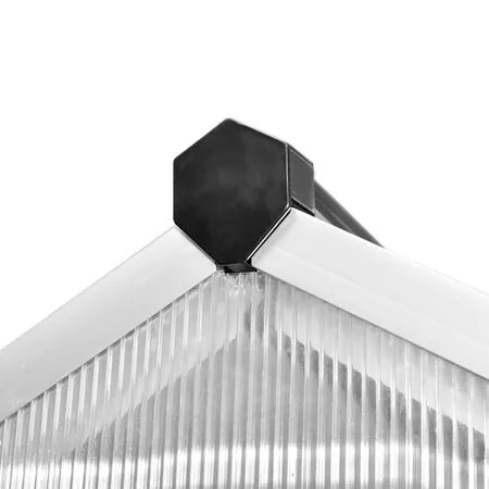  Seră din aluminiu ranforsat cu cadru la bază, 6,05 m²