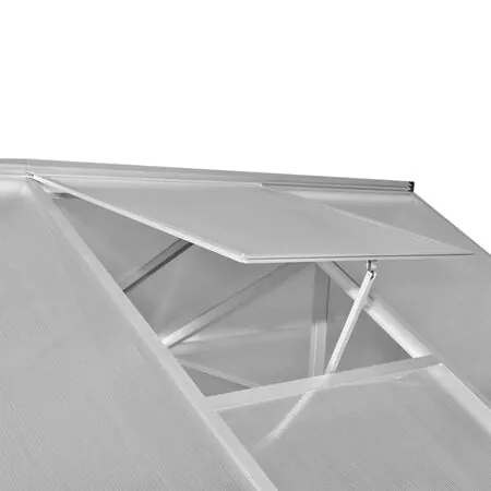  Seră din aluminiu ranforsat cu cadru la bază, 6,05 m²