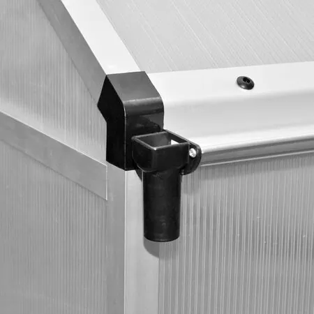  Seră din aluminiu ranforsat cu cadru la bază, 6,05 m²