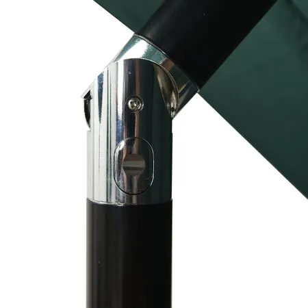  Umbrelă de soare 3 niveluri, stâlp aluminiu, verde, 2,5x2,5 m