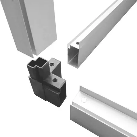  Seră din aluminiu ranforsat cu cadru la bază, 6,05 m²