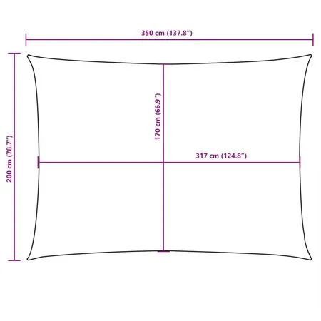  Parasolar, antracit, 2x3,5 m, țesătură oxford, dreptunghiular