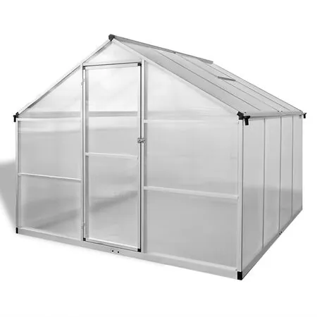  Seră din aluminiu ranforsat cu cadru la bază, 6,05 m²