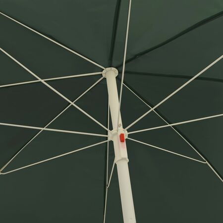  Umbrelă de soare de plajă, verde, 300 cm
