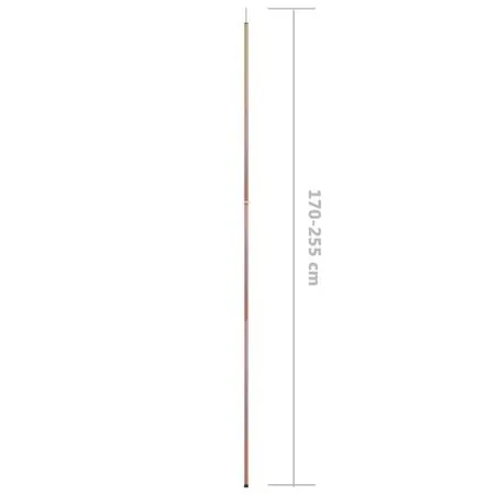  Stâlpi telescopici cort, 2 buc., lungime 170-255cm, oțel zincat