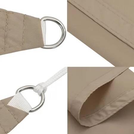  Parasolar, gri taupe, 3x3x3 m, țesătură oxford, triunghiular