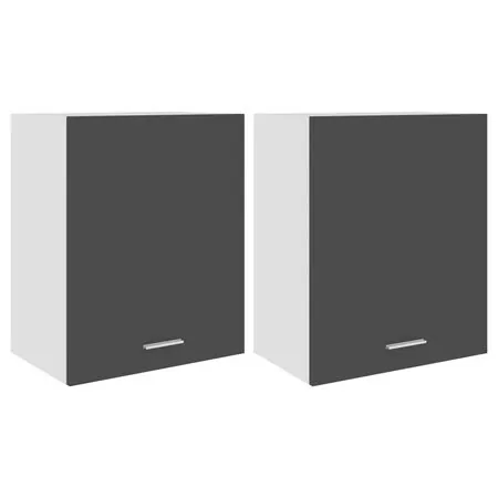  Dulapuri suspendate “Lyon”, 2 buc., negru, 50x31x60 cm