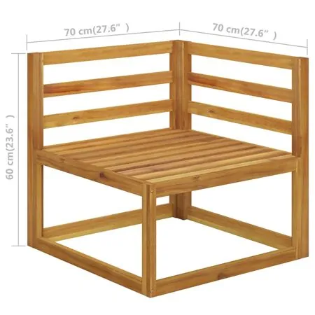  Set mobilier de grădină cu perne crem, 7 piese, lemn de acacia