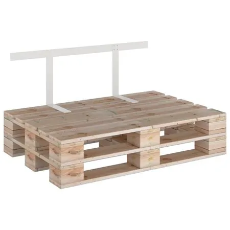  Spătar pentru canapea din paleți, alb, 110 cm, fier