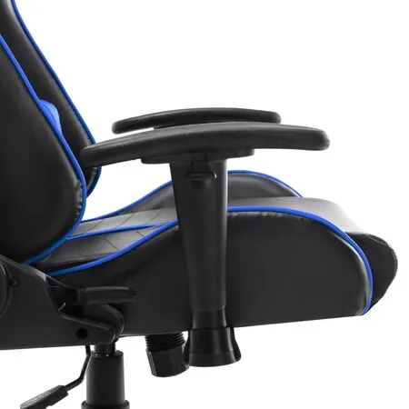  Scaun de jocuri, negru și albastru, piele artificială