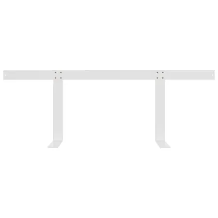  Spătar pentru canapea din paleți, alb, 110 cm, fier