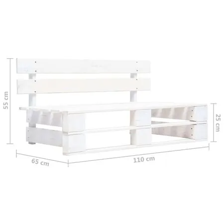  Set mobilier din paleți cu perne, 6 piese, alb, lemn pin tratat
