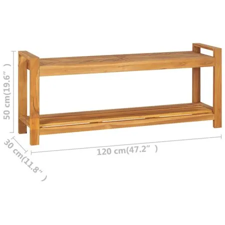  Bancă, 120 cm, lemn masiv de tec