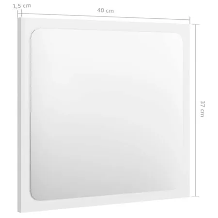  Set mobilier de baie, 2 piese, alb extralucios, lemn prelucrat