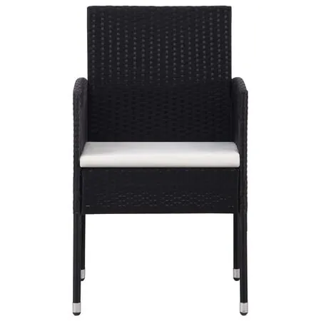 Set mobilier de grădină, 5 piese, negru