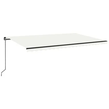  Copertină retractabilă manual, crem, 500x350 cm