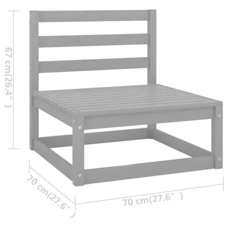  Set mobilier de grădină, 12 piese, lemn masiv de pin