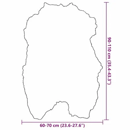  Husă de scaun piele de oaie islandeză, negru, 70x110 cm