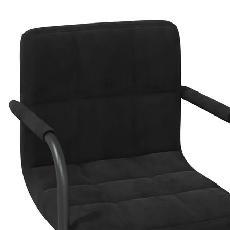  Scaun de bucătărie, negru, catifea