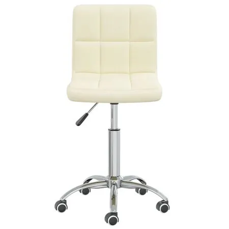  Scaun de bucătărie pivotant, crem, material textil
