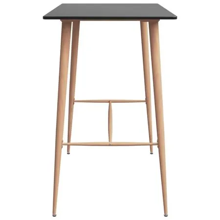  Set mobilier de bar, 7 piese, negru