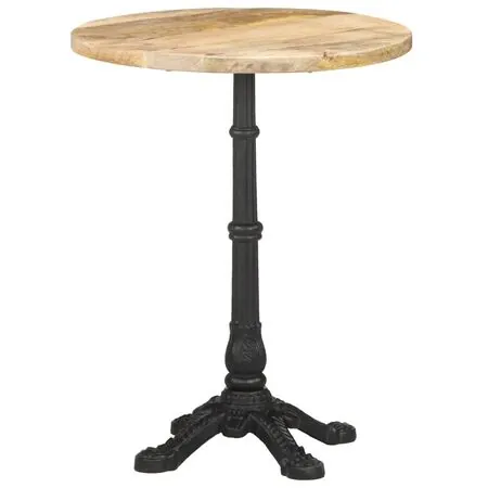  Masă de bistro, Ø60 x 76 cm, lemn de mango brut