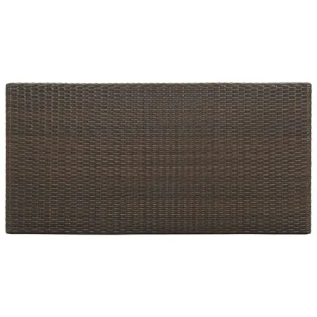  Masă de bar cu raft depozitare, maro, 120x60x110 cm, poliratan