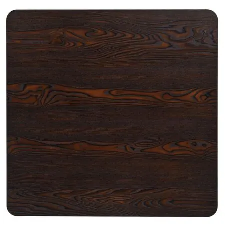  Masă bistro, MDF și oțel, pătrată, 80x80x75 cm, Cenușiu închis 