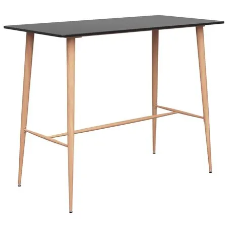 Set mobilier de bar, 7 piese, negru