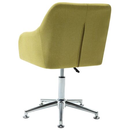  Scaune de sufragerie pivotante, 4 buc., verde, material textil