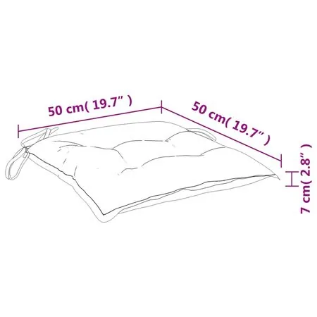 Perne de scaun, 2 buc., gri, 50x50x7 cm, textil oxford