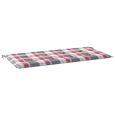  Pernă bancă de grădină, roșu carouri, 100x50x3cm, textil Oxford
