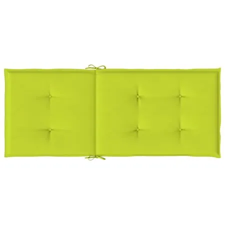  Perne scaun cu spătar înalt, 4 buc., verde, 120x50x3 cm, textil