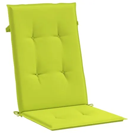  Perne scaun cu spătar înalt, 4 buc., verde, 120x50x3 cm, textil