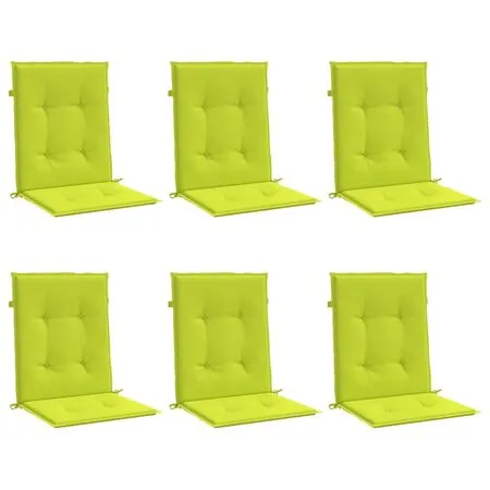  Perne cu spătar mic, 6 buc., verde, 100x50x3 cm, textil oxford