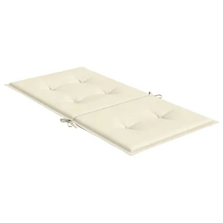  Perne cu spătar mic, 2 buc. crem 100x50x3 cm textil oxford