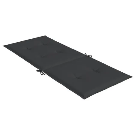  Perne scaun spătar înalt, 2 buc., negru, 120x50x3 cm, textil