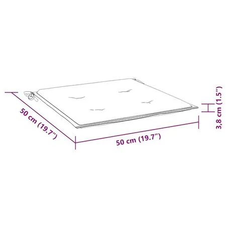 Perne scaune grădină 2 buc. albastru 50x50x4 cm țesătură Oxford