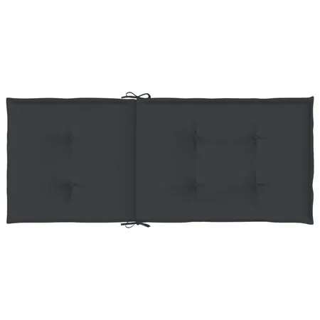  Perne scaun spătar înalt, 2 buc., negru, 120x50x3 cm, textil