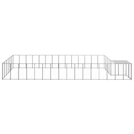  Padoc pentru câini, negru, 26,62 m², oțel  