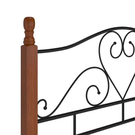  Cadru de pat, negru, 120x200 cm, metal
