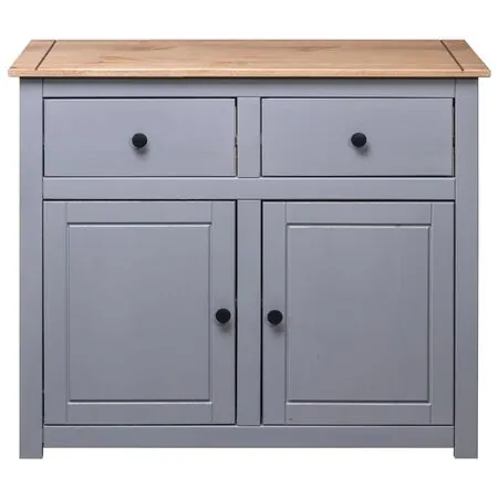  Servantă, gri, 93 x 40 x 80 cm, lemn masiv pin, gama Panama
