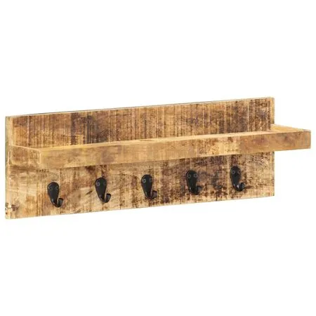  Cuier de haine de perete, 60 x 15 x 20 cm, lemn masiv de mango