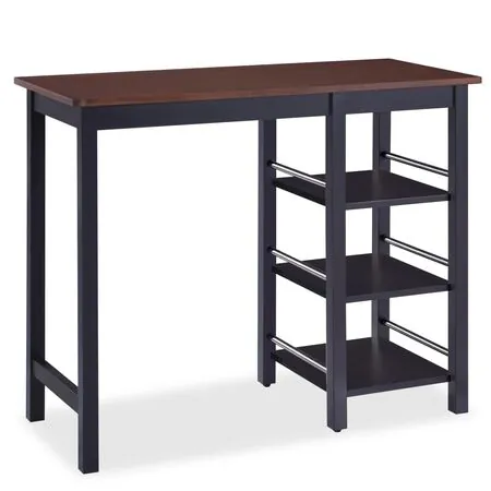  Set mobilier de bar, 3 piese, MDF, negru