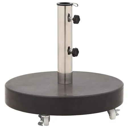  Suport umbrelă de soare, negru, 30 kg, granit, rotund
