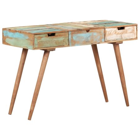  Masă de toaletă cu oglindă, 112x45x76 cm, lemn masiv reciclat