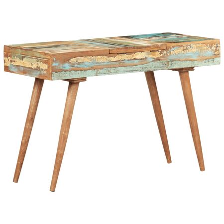  Masă de toaletă cu oglindă, 112x45x76 cm, lemn masiv reciclat